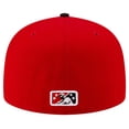 thumbnail image 4 of Men's New Era Red/Black Erie SeaWolves Theme Night Pepperoni 59FIFTY Fitted Hat, 4 of 6