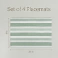 thumbnail image 5 of over&back Set of 4 Woven Placemats - Colorful Dining Table Mat - 100% Cotton - Machine Washable - Kitchen and Home Decor - Green - 14" L X 20" W, 5 of 9