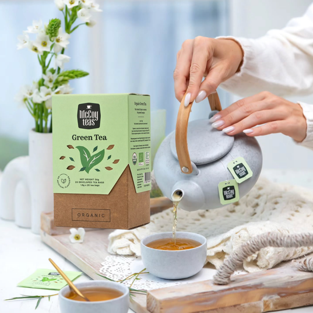 McCoy Teas Organic Green Tea with Ceylon and Sencha, Premium Tea