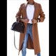 thumbnail image 3 of Abrigos Largos de Lana para Mujer, Gabardina, Blazer Cruzado, Abrigo, Otoño e Invierno Caqui Oscuro L, 3 of 8
