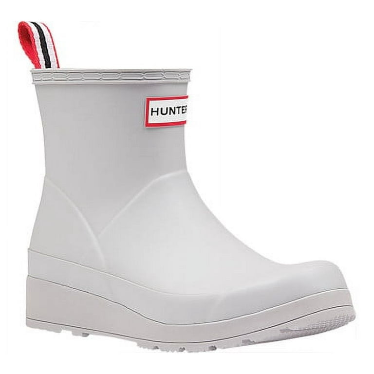 ☆HUNTER☆ UNISEX PLAY SHORTS TRAVEL BOOTS WHITE UFS4020RMA- Hunter Women's Original Short Play Boots, Zinc,5 M US