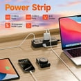 thumbnail image 2 of US Power Strip 8 Outlets Surge Protector 12 in 1 Charging Station2 USB C 2 USB Ports,5FT Flat Plug Extension Cord for Home, 2 of 5