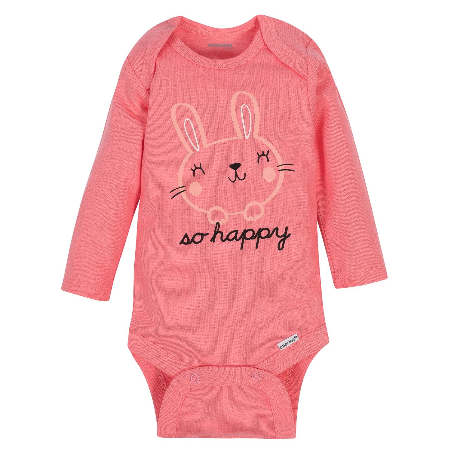Onesies Brand Baby Girl Long Sleeve Bodysuit, 6-Pack, Sizes Newborn-12 Months