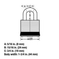 thumbnail image 2 of Cadenas Laminé Master Lock 1-3/4 po, 2 of 5