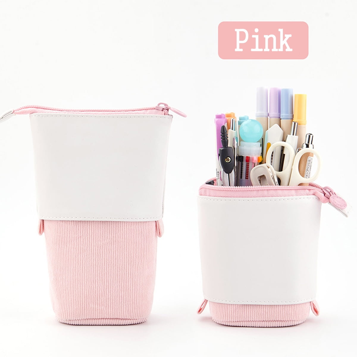 Pencil Case Stand Up Pen Case Telescopic Pencil Holder Cute Pen Pouch