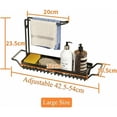 thumbnail image 5 of Organizador de fregadero de cocina ajustable, soporte para esponja de grifo de calidad superior con gran velocidad de drenaje para ahorrar espacio (longitud flexible), 5 of 5