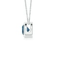 thumbnail image 2 of Angara Natural 5mm London Blue Topaz Solitaire Pendant Necklace in Sterling Silver for Women, 2 of 8