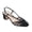 Black, variant on XYD Women Trendy Caged Toe Sandals Strappy Slingback Chunky Low Heels Cutout Slip On Shoes Party Event Daily Size 5 White
