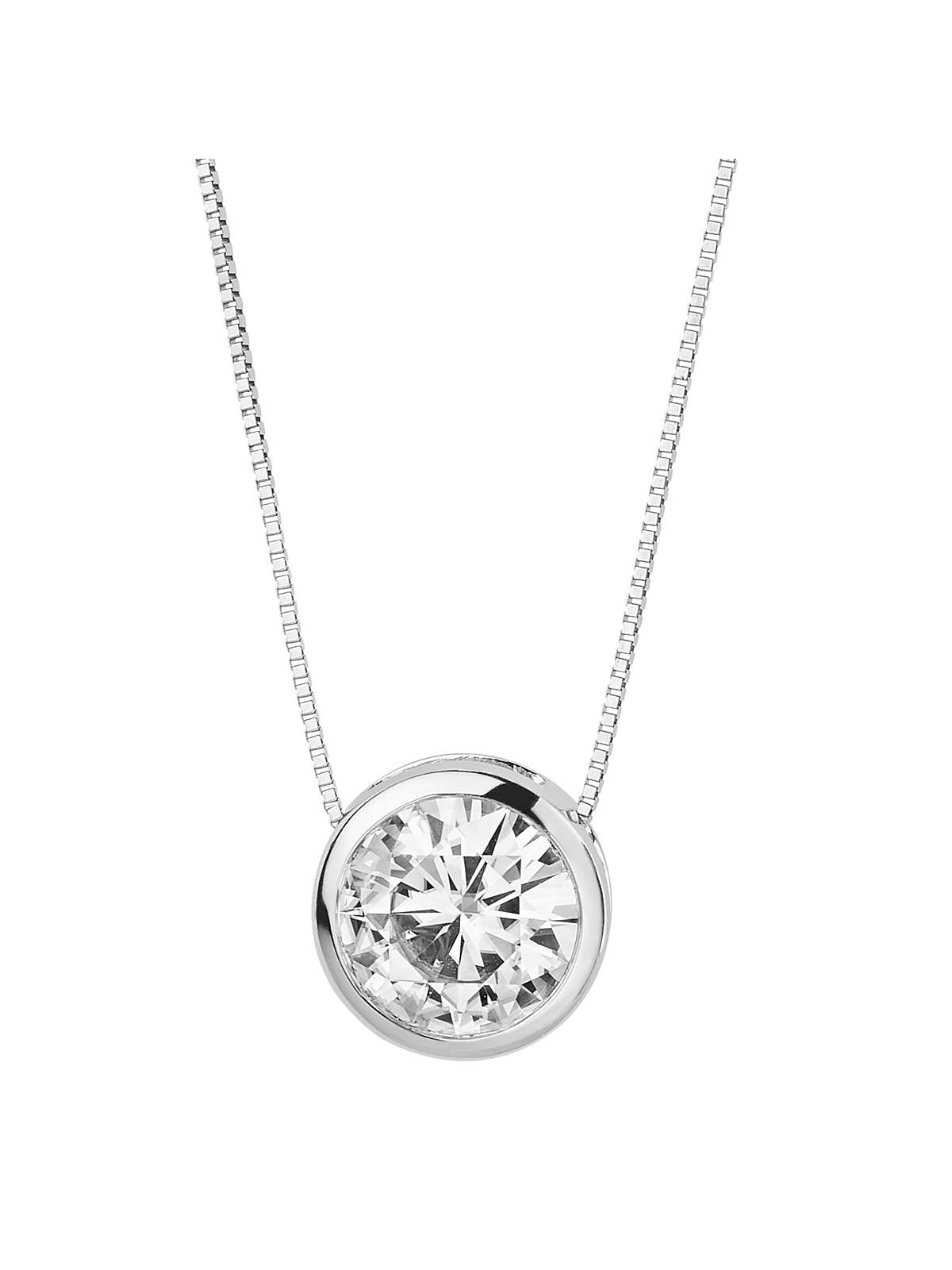 Charles Colvard Forever Brilliant White Gold Charles Colvard Forever Brilliant White Gold 6 5mm Moissanite Pendant Necklace 1 00ct Dew Com