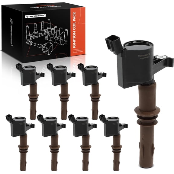 A-Premium Ignition Coil Pack Replacement for Ford Expedition 2008-2014 Explorer Mustang F-150 F53 Lincoln Navigator Mercury Mountaineer 8-PC Set