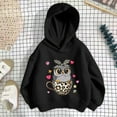 thumbnail image 2 of Byoo Big Girls Hoodie Cute Cartoon Owl Print Casual Hooded Sweatshirt Fall Pullover Top, 2 of 3