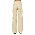 thumbnail image 3 of Cali1850 Women’s Twill Cargo Pants Low Rise Wide Leg 10 Multi Pockets Stretch Casual Streetwear Trousers, 3 of 5
