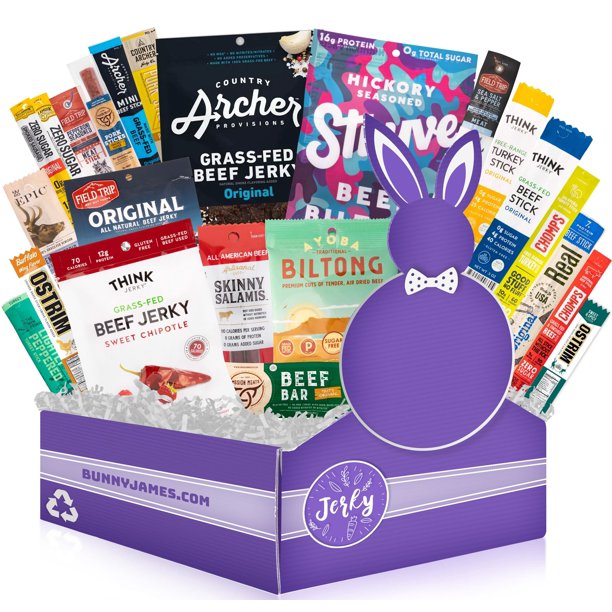 Beef Jerky Variety Snacks Box, Ultimate Zero Sugar Assorted Snacks