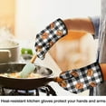 thumbnail image 4 of Cute Oven Mitts,Checkered Halloween Pumpkin Pattern Oven Mitt 2-Pack Set,Kitchen Gloves for Oven,Heat Resistant Oven Mitts 7.7"x12", 4 of 7