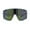 Grey Green Mirror, variant on Mens Color Mirror Exposed Lens Large Shield Sunglasses Grey Green Mirror