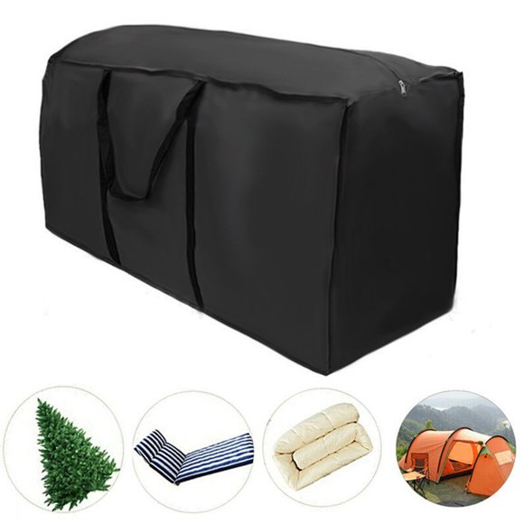 POINTERTECK Christmas Tree Storage Bag - 48” L x 15.3” W x 21.6” H .Durable Waterproof Material to Protect Against Dust Insects and Moisture. Zippered Bag with Carry Handles. (Blak)
