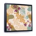 thumbnail image 3 of Designart 'Fluid Shapes and Flowers Silhouettes' Modern Framed Canvas Wall Art Print, 3 of 5