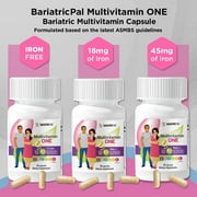 BariatricPal Multivitamin ONE 1 per Day! Bariatric Multivitamin Capsule - Iron Free Size: 1-Month Supply