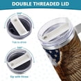 thumbnail image 5 of American Flag Eagle 40 oz Tumbler with Handle Insulated&nbsp;Travel Mug&nbsp;Lid Straw Leak Proof Steel Vacuum Water Bottles Glasses Fits in Car Cup Holder, 5 of 7
