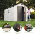 thumbnail image 5 of Lifetime Lockable DIY Polyethylene Storage Shed, 71.1 Sq. ft., 8' x 10', Tan & Dark Gray (60371), 5 of 14