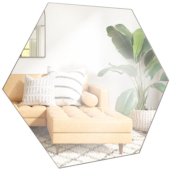 Frameless Hexagon Wall Mirror