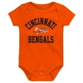 thumbnail image 4 of Newborn & Infant Black/Orange/Heather Gray Cincinnati Bengals Three-Pack Eat, Sleep & Drool Retro Bodysuit Set, 4 of 4