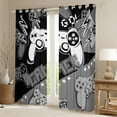 thumbnail image 2 of Feelyou Cartoon Grey Gamepad Curtains Pack of 2 (42x84 Each) for Kids, Modern Video Game Curtains Blackout, Game Gonsole Bedroom Curtains, Blackout Curtains Bedroom Decor, 2 of 6