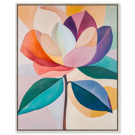 Magnolia in Color I Canvas Colorful Floral Art by Art Remedy, Silver Frame, 36 x 45