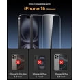 thumbnail image 2 of AIR-Screen Protector for iPhone 16, iPhone 15 [6.1 Inch], 9H Hardness & Military Grade Shatterproof, Case Friendly Easy Installation & Bubble Free, HD Clear Tempered Glass Film - [2 Pack], 2 of 4