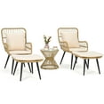 thumbnail image 2 of Pamapic 5-Piece Outdoor Wicker Patio Conversation Set with Cushions, 2 of 10