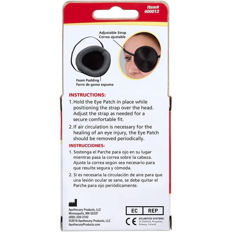Acu-Life® Concave Eye Patch, Black, One Size Fits Most, Foam