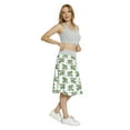 thumbnail image 4 of Women's Cranberry Cranberries on Leaves A-line Printed Skirt Casual Wear, S, Fern Green Vermillion, by Ambesonne, 4 of 6
