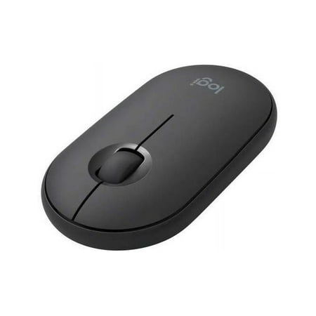 Logitech - Pebble i345 Bluetooth Optical Ambidextrous Mouse for iPad - Graphite