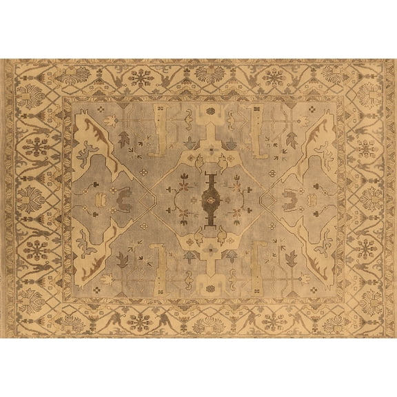 Ahgly Company Indoor Rectangle Oriental Brown Traditional Area Rugs, 5' x 7'