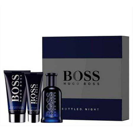 Hugo Boss Bottled Night 3.3 oz EDT spray+ 1.6 gel+ 2.5 aftershave Set