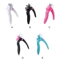 thumbnail image 3 of Soidarity Cortaúñas postizas Mango de plástico DIY Recortadora de manicura acrílica falsa Tijeras de viaje de salón para principiantes profesionales Juegos de manicura Negro y rojo rosa Soidarity CE013962-04B, 3 of 6