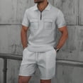 thumbnail image 2 of Mrmaere Men's V Neck Scrub Set Short Sleeve Pants 2 Piece Button Closure Stretchy Durable for Medical Work Gray M, 2 of 6
