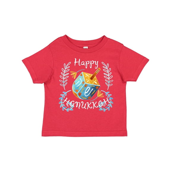 Inktastic Happy Hanukkah Dreidel and Laurels Boys or Girls Toddler T-Shirt