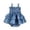 Navy, variant on Denim Dress Girls Romper with Adjustable Straps Snap Closure Clothes