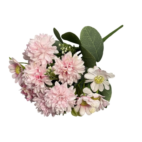 Artificial Chrysanthemum Daisy Bush,Realistic Faux Silk Flower Bouquet with Stems,Indoor Outdoor Home Decor for Wedding Party Table Centerpieces,office Garden Patio Balcony Decoration