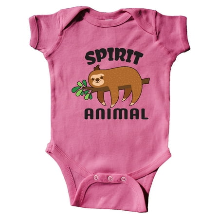 

Inktastic My Spirit Animal is a Sloth with Sloth Illustration Gift Baby Boy or Baby Girl Bodysuit