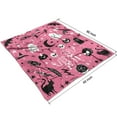 thumbnail image 4 of Halloween Blanket,Cute Kawaii Ghost Skeleton Goth Occult Creepy Witch Pumpkin for Women,Halloween Flannel Fleece Throw Blanket for Home Living Room Bed Chair Decor Pink 60"x50", 4 of 5