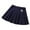 Navy, variant on GobdXE Waist Crest Patch Embroidery Full Elastic Waist Permanent Pleated Skort Built In Anti Exposure Lining Back To School Uniform Bottom for Girls 3-4 Years,Black