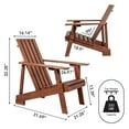 thumbnail image 3 of Irving Outdoor Patio Modern Acacia Wood Adirondack Chair, Dark Brown, 3 of 9