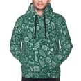 thumbnail image 3 of Zufioo Green Christmas Design Fleece Comfortable Hoodie for Mens,Sweatshirt for Men,Pullover Hooded Sweatshirt for Men -Small, 3 of 5