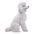 thumbnail image 3 of Statue d'Animal de Jardin Blanche Poodle Assis, 3 of 6
