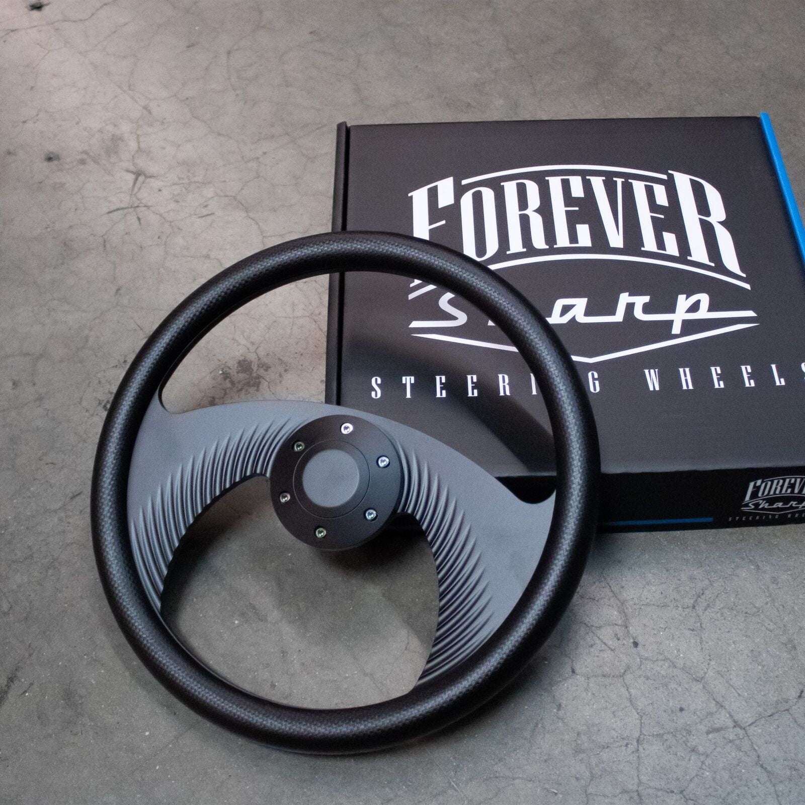 14" Carbon Fiber Vinyl Steering Wheel 6 Hole & Black EZGO Golf Cart