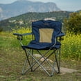 thumbnail image 3 of Kamp Rite Chaise Longue de Camping Pliante Rembourrée avec Dossier en Maille, Marine, 3 of 12