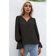 thumbnail image 7 of Lace Trim Flounce Sleeve Blouse, 7 of 7