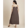 thumbnail image 4 of Moomaya Chic Frill Summer Dress For Women, Strappy Solid Maxi, Vacation Dress, 4 of 8
